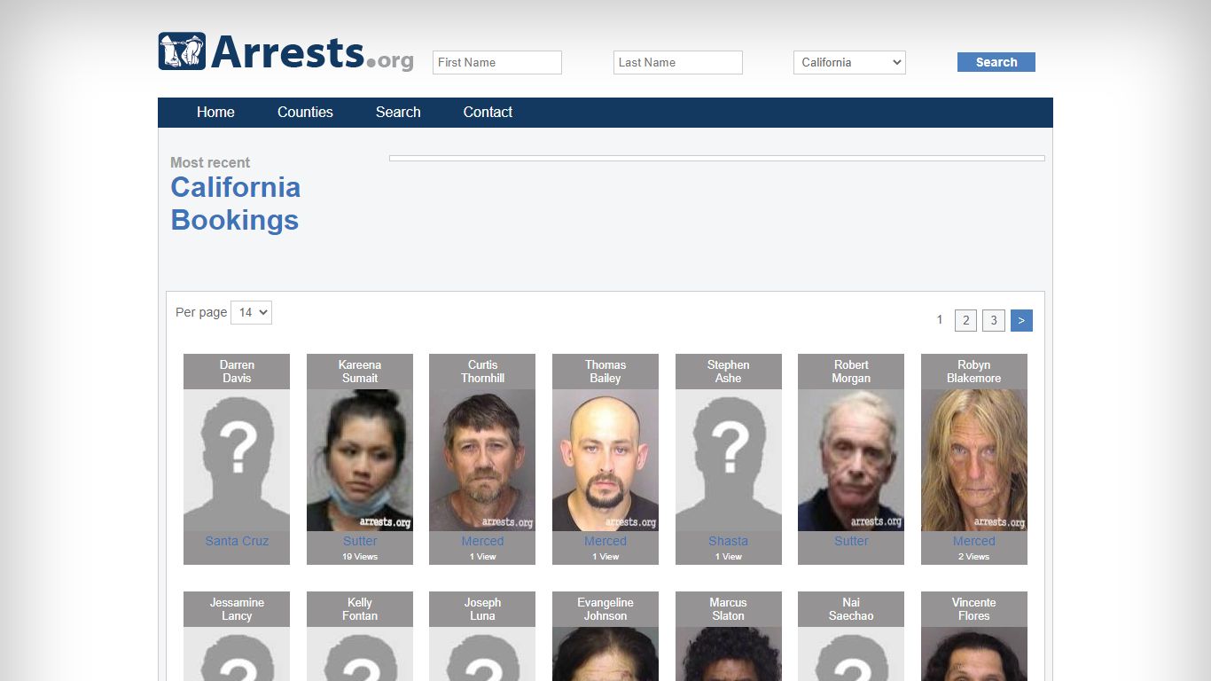 California Arrests and Inmate Search